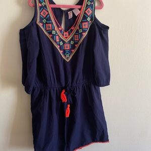 Girls Preowned cold shoulder romper